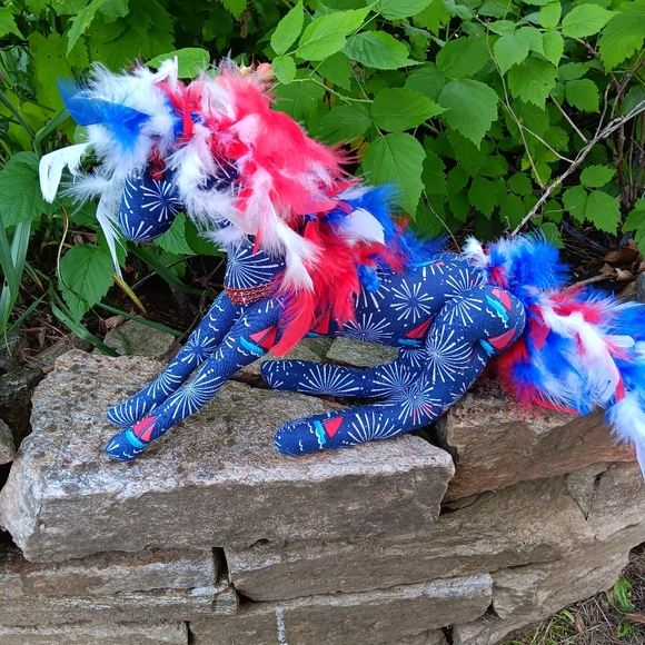 Handmade Plush Horse "FireWorks" - Picture 6 of 11